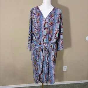 Vera Bradley Womens Plush Robe Size S/M Colorful Paisley Comfy Cozy Loungewear